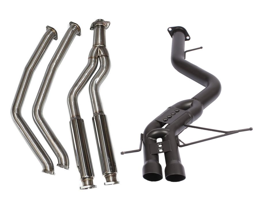 Berk Downpipe Back Race Exhaust with Muffler Delete – Ceramic Coated — BMW 135i (E82)