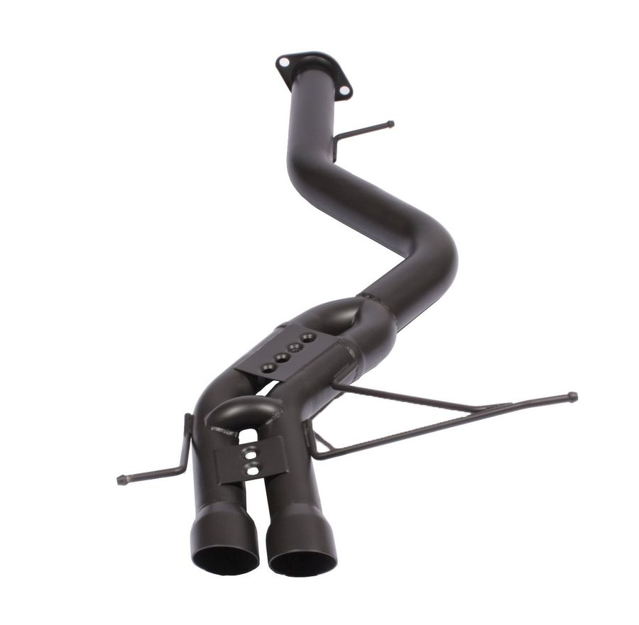 Berk Axle-Back Race Exhaust (Rear Muffler Delete) with Satin Black Ceramic Coating — BMW 135i (E82)