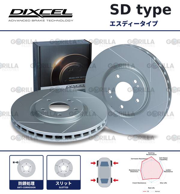 ST246 Caldina GT-Four Dixcel SD-Type Rotors (Set of 4) — Used