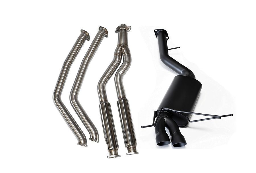 Berk Downpipe Back Street Performance Exhaust – Ceramic Coated Black — BMW 135i (E82)